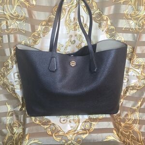 Tory Burch Black Perry Leather Tote